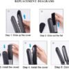 61esMXEUAZL._AC_SL1050_.jpg Pulla Hair Straightener and Crimper - 4 in 1 Tourmaline Ceramic Flat and Curling Iron for Hair Styling with Adjustable Temperature - Salon High Heat 320°F - 430°F for All Hair Types