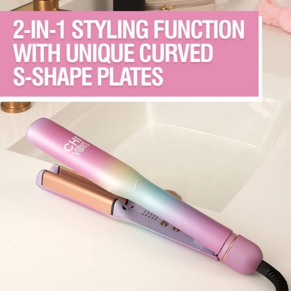 61fFDDvC6VL._SL1024_.jpg CHI Vibes Wave On Multifunctional Waver, Curling Iron Creates Long-Lasting Frizz-Free, Crimp-Style Waves & Loose Beachy Curls for All Hair Types