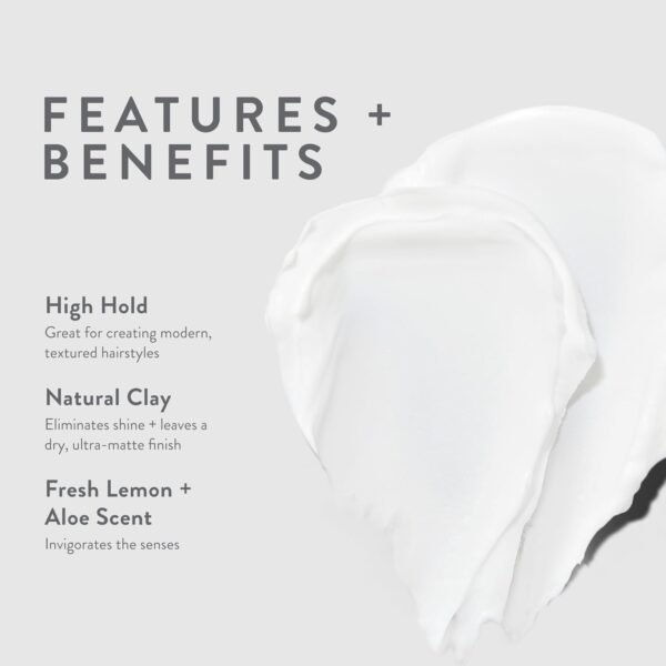 MITCH by Paul Mitchell Matterial Finishing Clay for Men, High Hold, Ultra-Matte Finish, For All Hair Types, 3 oz.