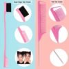 61gX0elFdQL._SL1001_.jpg Hair Styling Tool Set: Combs, Triple Teasing Brush, Edge Brush, Rat Tail Combs, Braid Loop with Clips for Women, Girls, Kids and Stylists