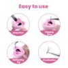 Glue Rings for Eyelash Extensions, Inartato Heart Glue Rings 200pcs Lash Fan Glue Cups Glue Holder Lashing Supplies (Pink Heart Shaped)