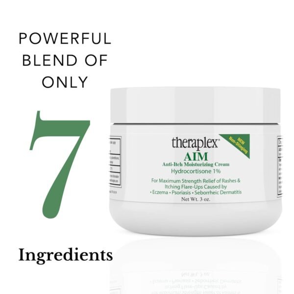 Theraplex AIM - Anti-Itch Moisturizing Cream (3 oz) - Non-stinging, Relieves Itching, Rashes, Flare Ups - Helps Repair & Restore the Skin's Natural Protective Barrier