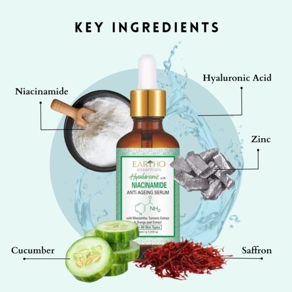 61gnzjd5Z7L._SL1080_.jpg Ayurvedic Hyaluronic with Niacinamide Anti Ageing Serum 30 ML