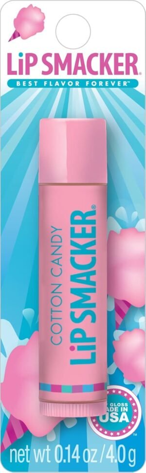 61gvk9zKZwL._SL1500_.jpg Lip Smacker Flavored Lip Balm, Flavored Moisturizing, Smoothing Soft Shine, Hydrating & Protecting Fun Tasty Flavors, Cruelty-Free & Vegan - Cotton Candy