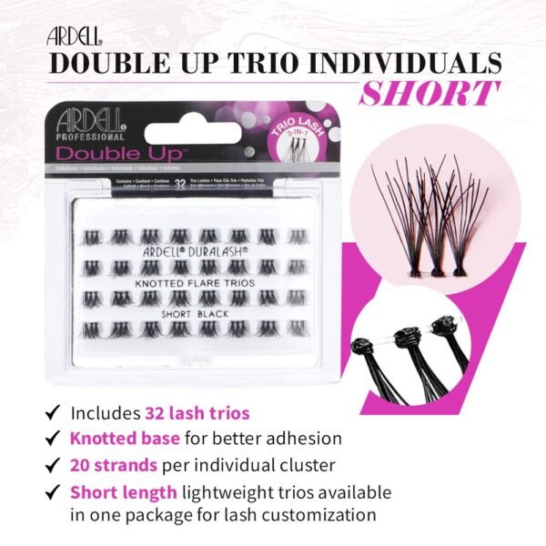 61h7wWQhV0L._SL1000_.jpg Ardell False Eyelashes Double Trio Individuals Short Black 4 Pack