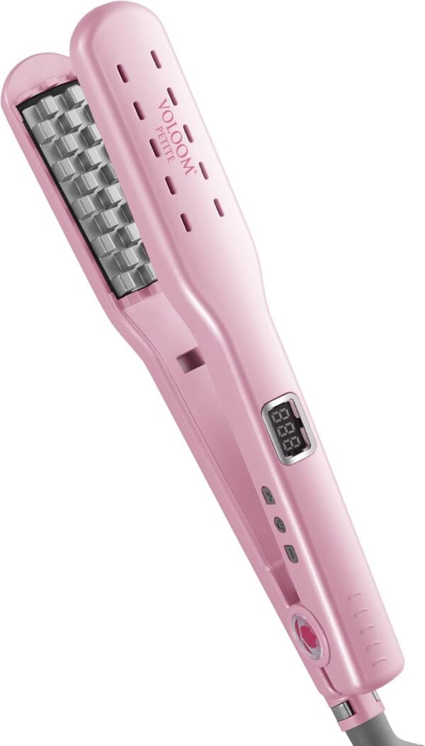 61h8LgDFydL._AC_SL1500_.jpg VOLOOM Petite 1” Inch Professional Volumizing Ceramic Flat Iron - Hair Volumizer & Styling Tool with Adjustable Temp & Auto Shut-Off for Lasting Volume for Medium or Fine Hair - Heat Resistant Case