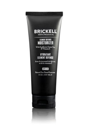 Brickell Men's Element Defense SPF45 Moisturizer for Men, Natural & Organic, Zinc Oxide Mineral Sunscreen, Hydrates and Protects Skin Against UVA/UVB Rays, 8 Ounce, Unscented