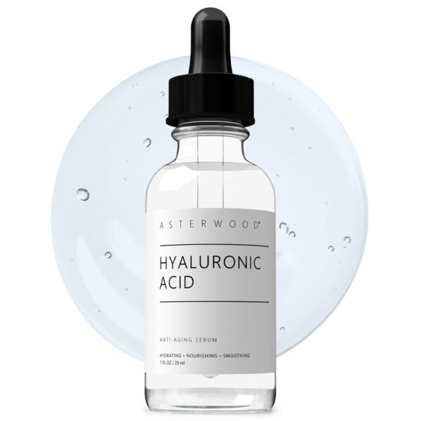 61hcFZgsdgL._SL1500_.jpg Asterwood Hyaluronic Acid Serum for Face - Plumping, Anti-Aging, Hydrating - Fragrance-Free - 1 Fl Oz