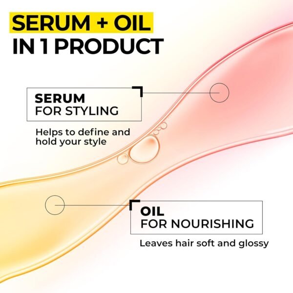 Styling & Curl Defining Oil Serum | 24-Hour Touchable Hold Hair Oil for Natural & Styled Curly Hair l Heat Thermal Protection, Creates Smooth, Shiny, Lightweight Hair