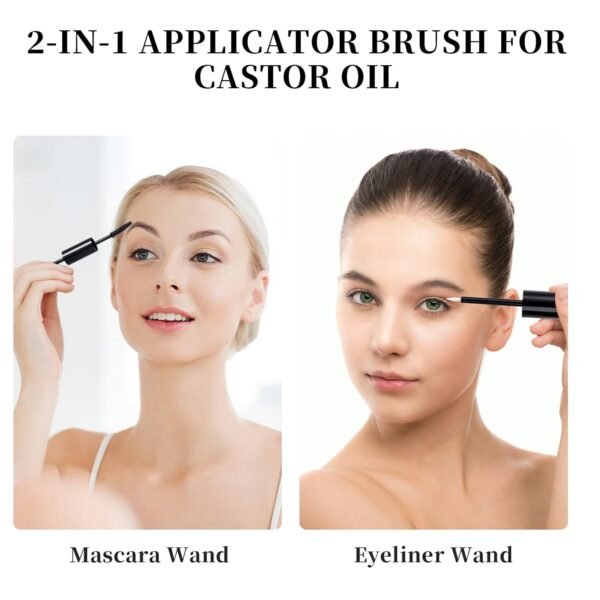 61iedOD1KNL._SL1500_.jpg 2pack Empty Mascara Tubes, Dual 2-in-1 Mascara Wand and Eyeliner Tube for Castor Oil, Eyelash Serum, Eyebrow Growth Oil - Travel Empty mascaras Bottles with Brush & 2 Funnel DIY Skin Care Essentials