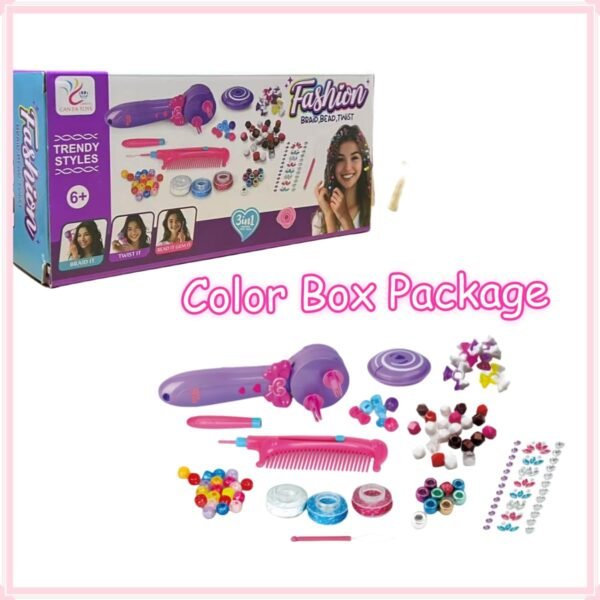 61ir5uThKmL._AC_SL1200_.jpg Hair Braider for Girls, Automatic Hair Braider Hair Beads for Girls, Hair Styling Kit Girls Hair Braider Tool, with Hair Beads, Ropes and Shining Stickers AA Battery not Included