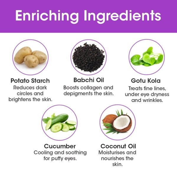 TAC Bakuchiol Under Eye Gel Cream - Dark Circles Removal, Retinol Formula with Potato Starch - Wrinkle Lift, Anti-Ageing Solution for Men & Women, For Dry & Puffy Eyes - 25