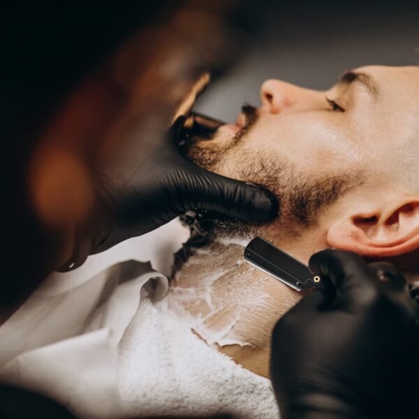 61jUOIi0U8L._SL1181_.jpg Barber Hair Cutting Scissors Set, Fozirut Professional Haircut Scissors Thinning Shears Straight Edge Razor Barber Accessories Hair Trimming Kit, Hairdresser Tools Haircutting Shears Pro for Men Women