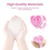 Glue Rings for Eyelash Extensions, Inartato Heart Glue Rings 200pcs Lash Fan Glue Cups Glue Holder Lashing Supplies (Pink Heart Shaped)