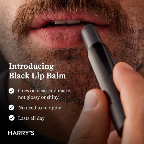 61jiWDv5aqL._SL1080_.jpg Harry's Black Lip Balm for Men - Hydrating Men's Lip Balm with Natural Finish - Korean Skincare Technology with Meadowfoam Oil