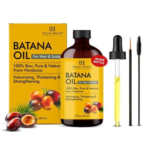 61k4bJEXzPL._SL1080_.jpg Botanic Hearth Dr Sebi Batana Oil For Hair Growth & Scalp Treatment – Lightweight Hair Oil (2 Fl Oz Glass Bottle) | 100% Pure, Unrefined Oil From Honduras | Strengthens & Adds Volume