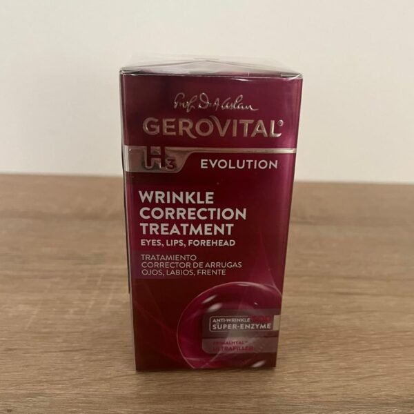 GEROVITAL EVOLUTION Anti-Wrinkle Serum for Eyes, Lips and Forehead Area with Hyaluronic Acid, Vitamin A and E, Reduces Deep Wrinkles, Improves Skin Elasticity, ‎15 ml