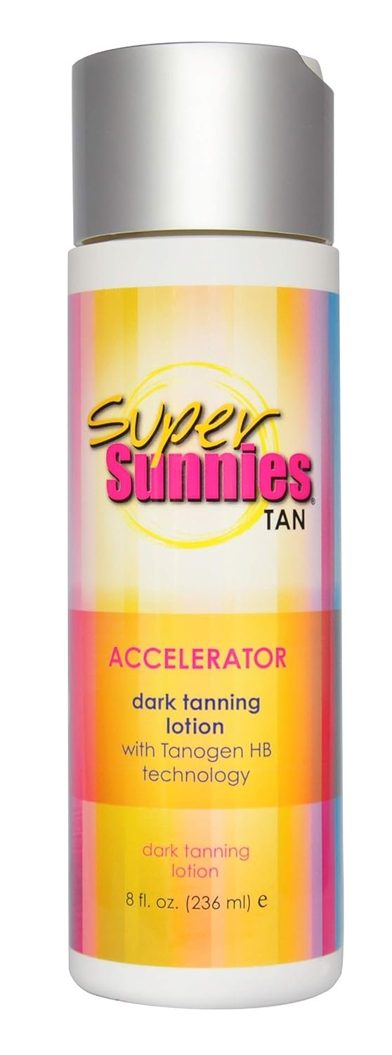 Super Sunnies Tan Accelerator for Outdoor and Indoor Tanning, 8 Ounce