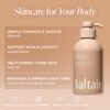 Saltair Body Wash, Santal Bloom 2-Pack. Moisturizing Body Cleanser with Monoi Oil and Cupuacu Butter. Luxury Shower Gel for Women. Vegan, Cruelty-Free Paraben Free. 2x 17oz Pump Bottles