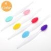 100 Pack Lip Scrub Brushes, Double Sided Silicone Exfoliating Lip Brush, Soft Lip Facial Cleaning Scrubber Tool for Smoother and Fuller Lip Appearance