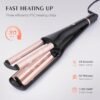 61kz8NLNy8L._AC_SL1500_.jpg Crimper Hair Tool with 3 Ceramic Barrels, Beach Waves Curling Iron 3/4 & 1 & 1 1/4 Inch, Deep Waver with 4 Heat Settings, Adjustable Curling Wand for Long Hair Women, Dual Voltage