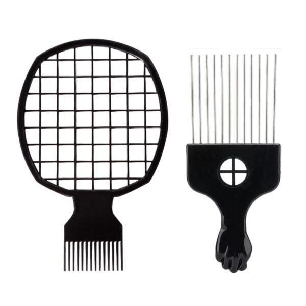 61lEhU1PbsL._SL1500_.jpg Upgraded Hair Twist Comb Hair Sponge Brush and Metal Afro Hair Pick Comb Set for Black Men Women Curls, 2 In 1 Afro Hair Coil Pick Combs Curl Brush (2 Pcs)