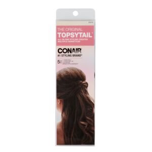 61lPVIfM-YL._SL1500_.jpg Conair Topsy Tail Hair Tool - Ponytail Hair Loop Styling Tool - Includes Hair Ties Hair Styling Kit Included - 5-Piece Set