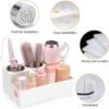 61lPnLvnwBL._AC_SL1000_.jpg Hair Tool Organizer - Bathroom Vanity Organizers and Storage, Hair Styling Accessories Hot Tools Organizer Hair Dryer, Blow Dryer, Curling Iron, Flat Iron, Hair Straightener, White