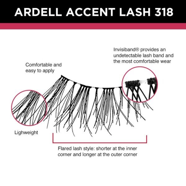 61lQP7Fw9SL._SL1000_.jpg Ardell Accent Half Lashes 318 - Short Wispy Natural Looking Cat Eye Half Lashes for Everyday Wear, 4 Pack