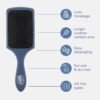 61lTKD780ZL._SL1500_.jpg Wet Brush Paddle Detangler Hair Brush, Elemental Blue, Ultra-Soft IntelliFlex Bristles with AquaVent Design, Great For Treatment & Mask Application, Women, Men, Wet, Dry and Damaged Hair
