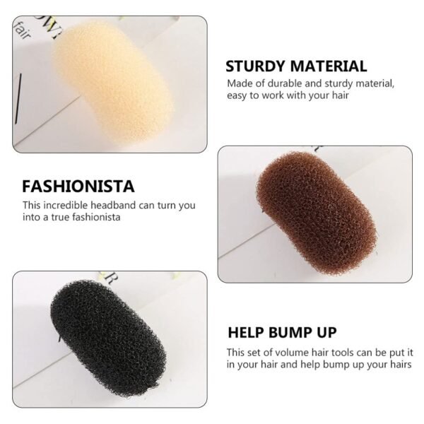 61lrsk-x8S._SL1004_.jpg Beaupretty 3pcs Volume Bump Up Hair Sponge Inserts and Puff Cushion Clips - Hair Styling Tools for Women Girls