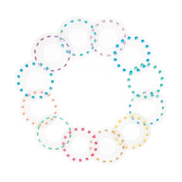 blinger Glimmer Collection Refill Pack | Birthday Party | 12 Discs – 180 Gems | Bling in Brush Out | Works with blinger Hair Styling Tool (Multicolored)