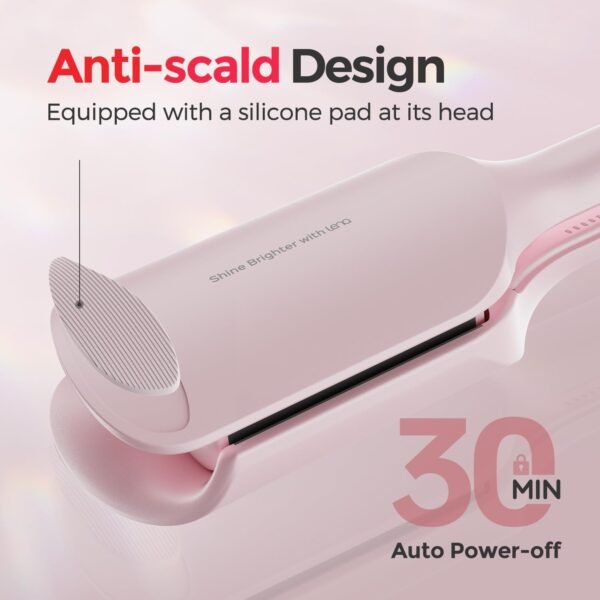 61m3X66wrnL._AC_SL1500_.jpg Waver Curling Iron LENA S12 Beach Waver Curling Wand, Hair Tool with 2 Barrels, Anti-Scald Protection, Adjustable Time & Temps, Dual Voltage, Titanium Coating for Effortless, Long-Lasting Waves