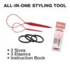 61m6jIDdAiL._SL1500_.jpg Conair Topsy Tail Hair Tool - Ponytail Hair Loop Styling Tool - Includes Hair Ties Hair Styling Kit Included - 5-Piece Set