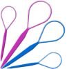 61mNu6o7HqL._SL1500_.jpg Teenitor 4pcs Pony Hair Tail Accessories, 2 Pairs French Braiding Tool, Turvy Styling Tool for Women Girls, Ponytail Pull Through Tool Purple/Blue