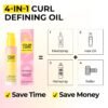 Styling & Curl Defining Oil Serum | 24-Hour Touchable Hold Hair Oil for Natural & Styled Curly Hair l Heat Thermal Protection, Creates Smooth, Shiny, Lightweight Hair