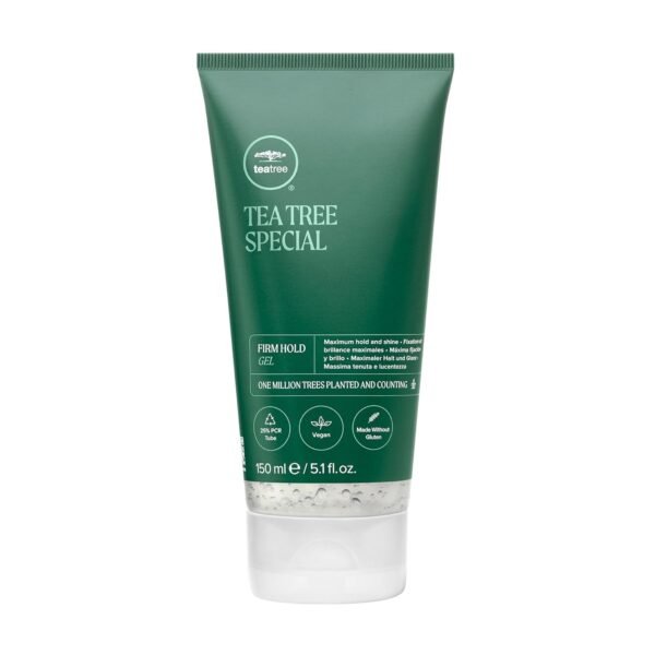 Tea Tree Firm Hold Gel, Hair Gel, Maximum Hold, High-Shine Finish, For All Hair Types