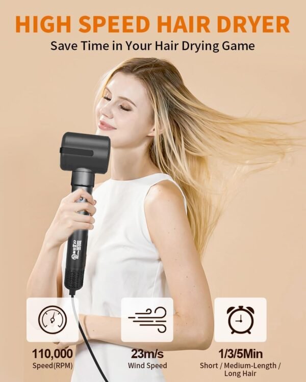 61nGLGIQFOL._AC_SL1213_.jpg Diffuser Hair Dryer Brush, 7 in 1 Air Wrap Hair Styler, 1400 Watts Blow Dryer for Women, Hair Care Styling Tools, Auto Curling Iron, Multi Hair Styler for Fast Drying Curling Straightening Volumizing