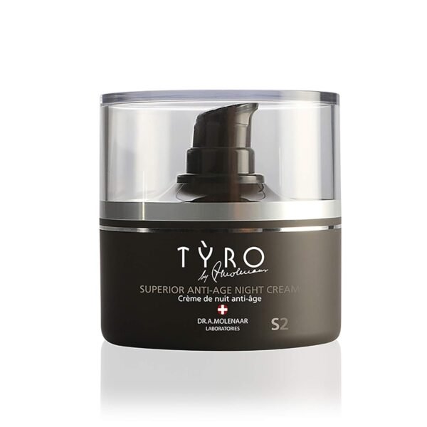 Tyro Superior Anti-Age Night Cream - Intensive Night Cream To Combat Multiple Signs Of Ageing - Helps Smooth Wrinkles - Restores The Skin’S Resilience, Elasticity And Natural Radiance - 1.69 Oz