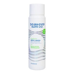 Seaweed Bath Co. Hydrate Body Wash, Eucalyptus Peppermint Scent, 12 Ounce, Shower Gel for Men & Women, Vegan, Paraben Free, Sulfate Free, Cruelty Free