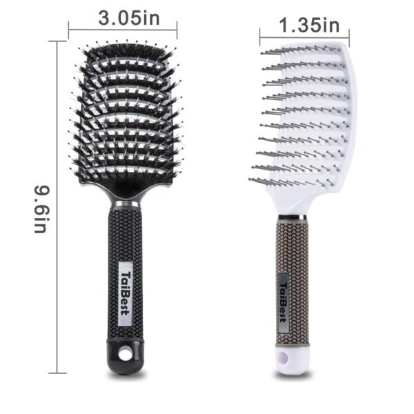 61nhPwQJs6L._SL1000_.jpg Boar Bristle Hair Brush Set - Dry/Wet Hair Brushes Detangler for Fine, Thick, Curly Hair - Curved and Vented Hair Brush for Women, Men or Kids