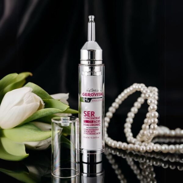 GEROVITAL EVOLUTION Hyaluronic Acid Concentrated Serum with Superoxide Dismutase SOD (The Anti-Aging Super Enzyme), Moisturizer, Anti-Wrinkle, Improves Skin Elasticity and Firmness, 10 ml