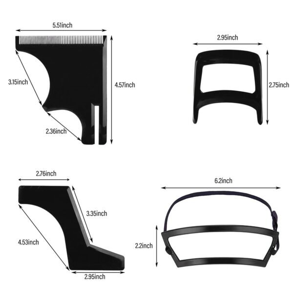 61oEwhCURkL._SL1500_.jpg Beard Shaping And Styling Tool, Beard Grooming Shaping Tool, Set of 4 Beard Beard Shaping Comb for Beard Shaving Hair Styling Hairline Goatee Template and Hairline Shaping Tool (Black)