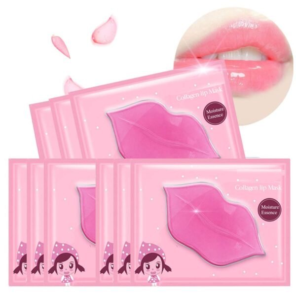 61oaJYsyQCL._SL1000_.jpg Lip Mask, 30PCS Collagen Crystal Pink Care Gel Pads, Moisturizing Anti-Wrinkle Anti-Aging Firm Hydrate Lips, Remove Dead Skin Fine Lines Moisture Essence Make Your Dry Lip Attractive Sexy