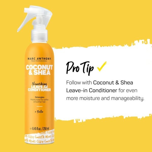 Marc Anthony Leave-In Conditioner Spray, Coconut Oil & Shea Butter - Anti-Frizz Biotin Detangling Spray to Moisturize for Softer Smoother Hair - Color Safe & Sulfate Free Styling Product
