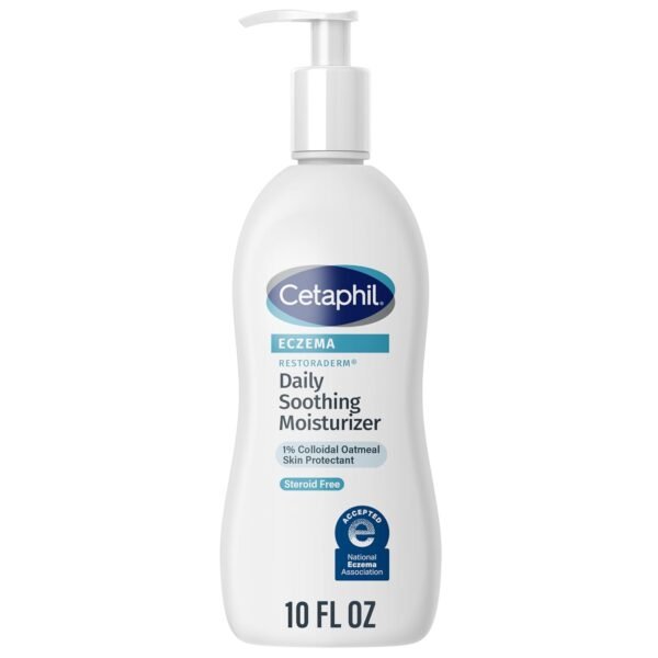 61opHJQq0nL._SL1500_.jpg CETAPHIL RESTORADERM Soothing Moisturizer, For Eczema Prone Skin, 10 fl oz, For Dry, Itchy, Irritated Skin, 24Hr Hydration, No Added Fragrance, Doctor Recommended Sensitive Skincare Brand
