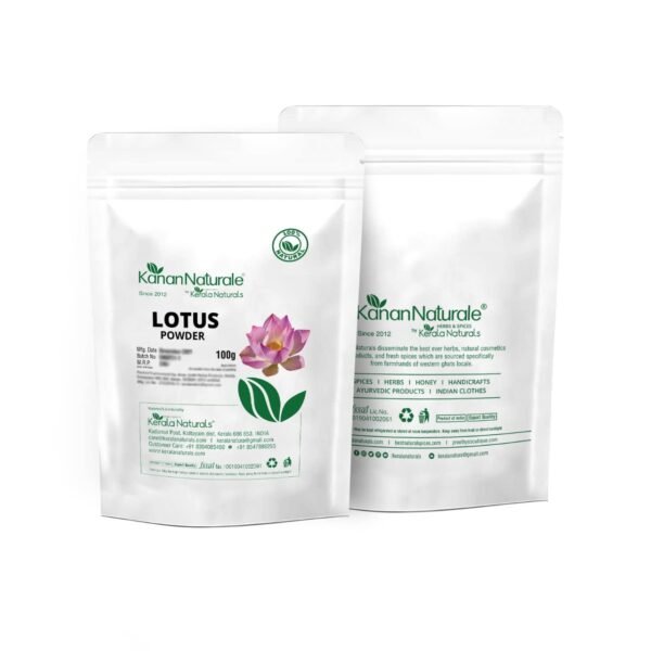 Lotus Powder (Nelumbo nucifera) 100gm - For Face, Skin and Hair – Anti Ageing - Fairer Complexion - Radiance & Glow - Natural Conditioner for Hair
