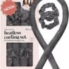 61p6ZyOj2sL._SL1250_.jpg Kitsch Satin Heatless Hair Curler Set - Heatless Curlers for Heatless Curls Overnight - Hair Rollers for Women, Hair Curlers to Sleep In for Overnight Curls, No Heat Damage Styling - Charcoal