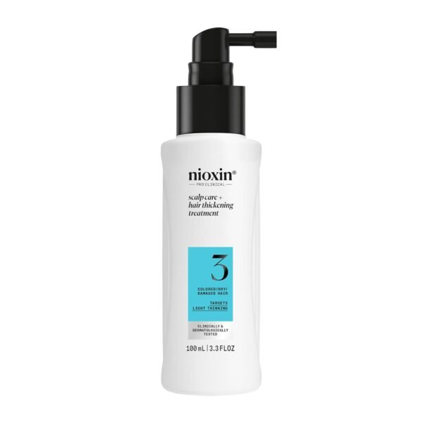 Nioxin System 3 Scalp Care + Hair Thickening Leave-In Treatment | For Colored, Dry, & Damaged Hair with Light Thinning | Strengthen & Nourish with Niacinamide & Biotin