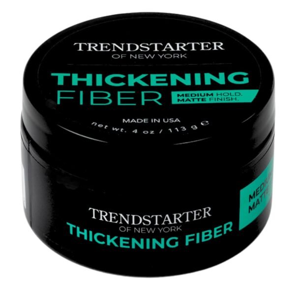 TRENDSTARTER - THICKENING FIBER (4oz) - Medium Hold - Matte Finish - Premium Hair Thickening Clay Pomade - Water-Based - All-Day Hold Styling Product